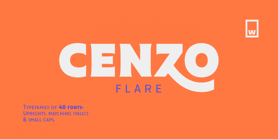 Пример шрифта Cenzo Flare Cond